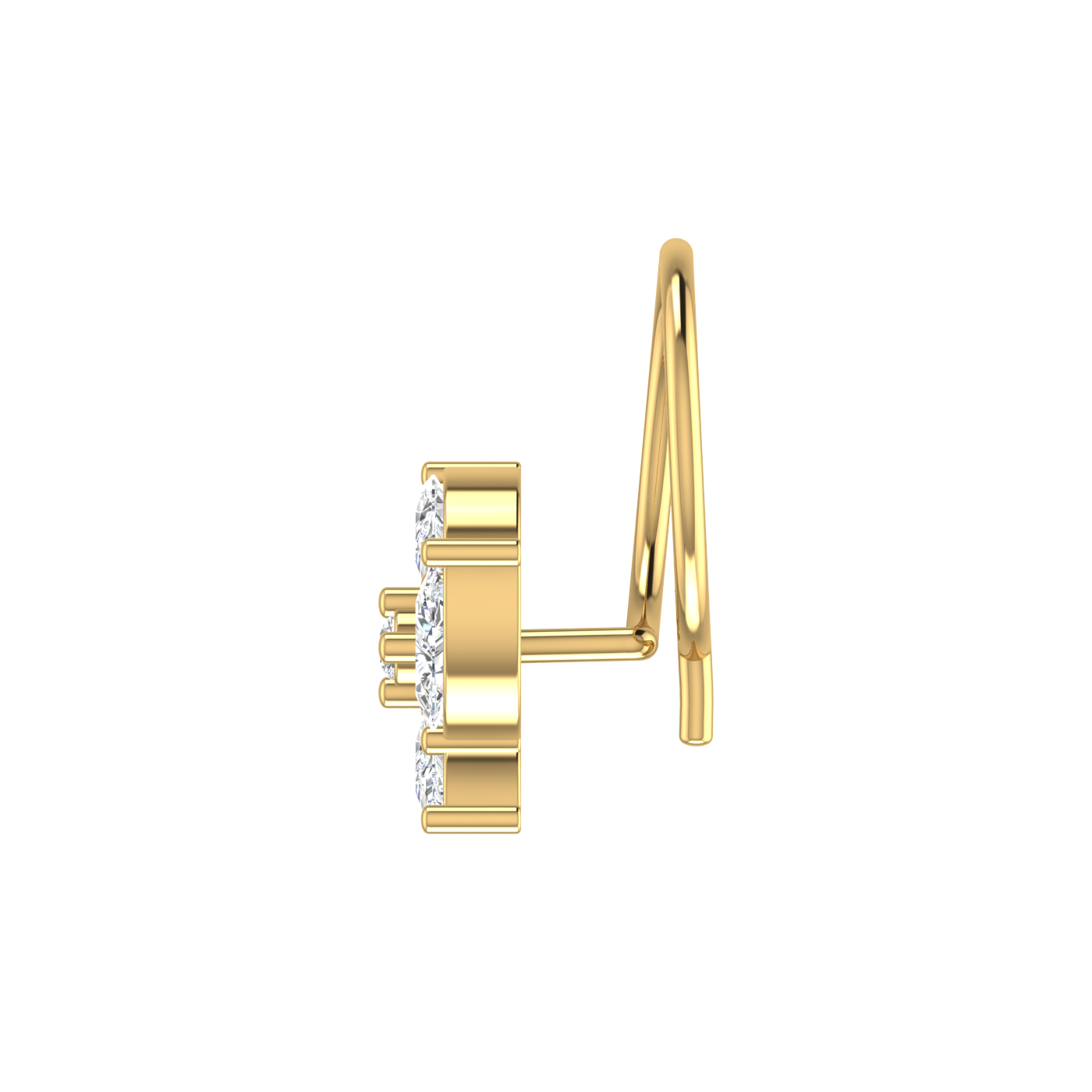 0.23 Carat Natural Diamond Nose Pin - HI Color, VS-SI Clarity.